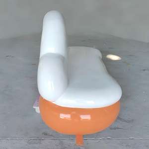 Adorable Banco <span class=keywords><strong>de</strong></span> Patio con Escultura <span class=keywords><strong>de</strong></span> Nube Moderna <span class=keywords><strong>de</strong></span> Fibra <span class=keywords><strong>de</strong></span> Vidrio para Uso en Interiores/Exteriores, Parques, Centros Comerciales y Escuelas, Duradero, Ecológico y Resistente al Agua - Product Image 3