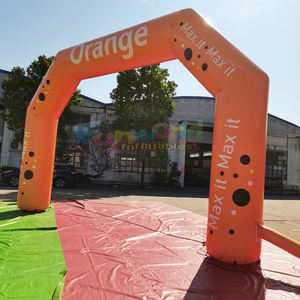 Arco inflable publicitario de color naranja para exteriores, arco de promoción inflable, publicidad hinchable - Product Image 3