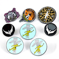 Badge personnalisé en alliage de zinc moulé sous pression avec émail souple, logo de dessin animé, promotionnel, pour entreprise ou club