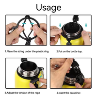 Sangle de support pour bouteille d'eau OEM & ODM en gros – Promotion – Sangle en paracorde à large ouverture avec boucle pour bouteille d'eau pour l'extérieur