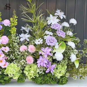 Fleurs artificielles réalistes pour simulation de mariage, style forêt, plantes vertes, herbe de crête, matériaux de décoration pour salle de mariage intérieure - Product Image 4
