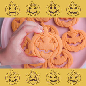 Zucca allo zafferano 18 pz/scatola Set di stampini per biscotti di Halloween - Product Image 3