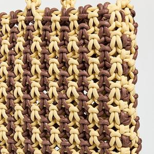 Bolso Tote Bohemio de Ganchillo Personalizado para Mujer, Gran Capacidad, Diseño Abierto, Duradero, con Nudos, Rayas, para Viajes, Verano, Otoño, Portátil - Product Image 3