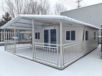 Maison préfabriquée prête à l'emploi avec 3 chambres, maisons modulaires préfabriquées, maison conteneur extensible, mini-maisons