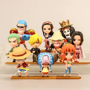 10 Stück One Pieces Anime Figuren Japanischer Anime Ruffy PVC Action figuren Puppenspiel zeug für Kinder Geburtstags geschenk Kuchen deckel