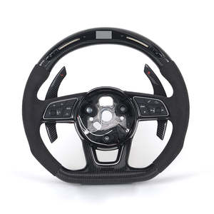 Alcantara Grip Carbon Fiber <strong>LED</strong> Illuminated Steering Wheel for Audi A3 A4 A5 A6 B7 8V B9 S3 S4 S5 RS3 RS4 RS5 RS6 <strong>RS7</strong> C7 C8 Q5 - Product Image 1