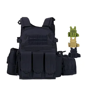 Gilet tattico Shero gilet americano cintura moda Cordura Tactical Bottle Stab Black 6094 Tactical Combat Vest