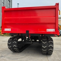 Pengiriman Gratis CE EPA 2Ton Mini Dumper Crawler Loader Pengangkat Hidrolik Semua Medan Kebun Taman Bangunan Longdon Bucket 0.8m