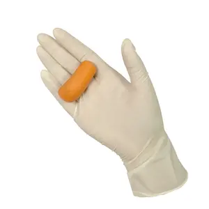 Guantes de examen de látex, fabricante de Malasia, guantes desechables de caucho natural sin polvo