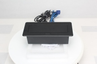 Prise escamotable en alliage d'aluminium VGA 2 Réseau 2 USB