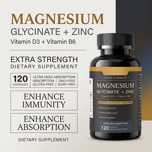 Cápsulas de Glicinato de Magnesio y Zinc con Vitamina D3 B6, 120 Unidades, Suplemento Mineral, Fórmula Personalizada OEM ODM - Product Image 2