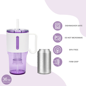 Wholesale 35Oz Amethyst Reusable <b>Plastic</b> Tumbler High Quality Coffee <b>Drinkware</b> - Product Image 2