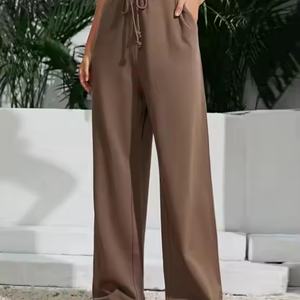 กางเกงวอร์มผ้าฟลีซและเทอร์รี่คอตตอนทรงหลวมสำหรับผู้หญิง - Product Image 6