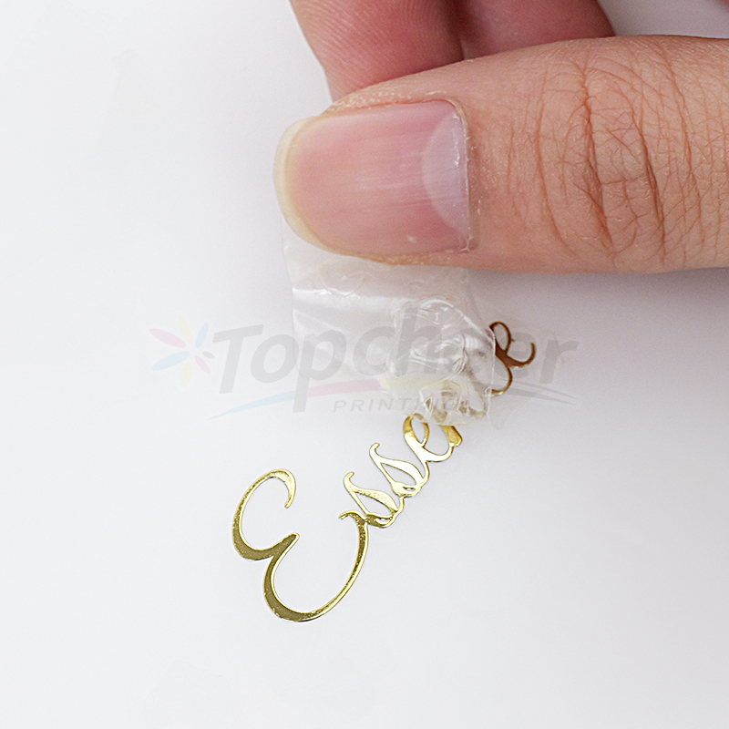 Factory Custom 3d Embossing Metallic Gold Uv Transfer Stickers Custom Logo Thin Metal Transfer Sticker