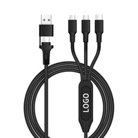 Cable de Carga USB-C Multifuncional 6 en 1 con Luz Nocturna y Logotipo Iluminado para Regalos Promocionales Corporativos, Accesorios para Teléfono