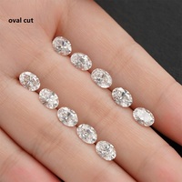 Starsgem Mele Boyutu CVD HPHT Elmaslar Oval Kesim 2x3mm - 5x7mm Gevşek Laboratuvarda Yetiştirilmiş Elmas Yüzük İçin