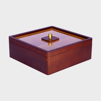 Plateau à fruits secs en bois massif personnalisé de luxe, boîte à bonbons et à noix avec couvercle en verre, poignée en cuivre, boîte de rangement en bois pour fruits secs