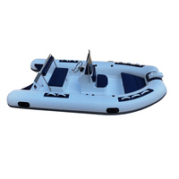 RIB BAOT 390B Coque en fibre de verre durable, tubes en Hypalon, yacht sportif pour le surf, la dérive et les pêches - Capacité 5 personnes