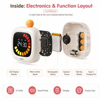 Minuteur visuel personnalisé pour enfants Beiens WJ13 avec écran couleur, gestion du temps, batterie au lithium, personnalisation OEM/ODM du logo, de l'interface utilisateur et de l'emballage pour l'étude