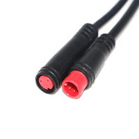 Câble connecteur étanche M8 2 broches IP44, mini cordon d'alimentation mâle-femelle pour vélo électrique et extension de bande LED