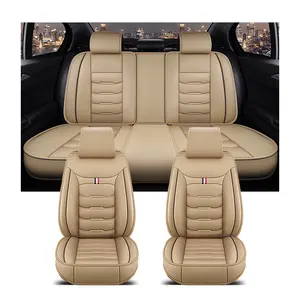 Xiangta haute qualité universelle en cuir broderie housses de siège de voiture conception ensemble complet accessoires d'intérieur de voiture de luxe