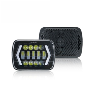 Phares LED 5x7 7x6 7 pouces 40W 12V, feux de croisement et de route, avec anneau lumineux DRL Angel Eye, pour Jeep XJ Wranglers, SUV tout-terrain, garantie 2 ans - Product Image 2