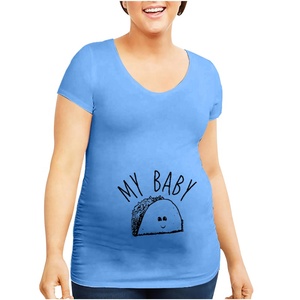 Vêtements de maternité pour femmes enceintes, <span class=keywords><strong>robe</strong></span> en coton et polyester, t-<span class=keywords><strong>shirt</strong></span>, hauts et t-shirts de maternité - Product Image 4