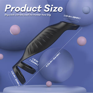 S-hande silikon uzaktan kumanda çift <span class=keywords><strong>Penis</strong></span> halkası horoz kol seks oyuncakları stimülasyon horoz yüzükler erkekler için - Product Image 4