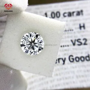 Diamante sintético certificado GRA branco amarelo preto cor 1.5ct 2.5ct 3.5ct VVS VS clareza moissanite solta para fazer jóias