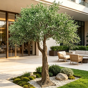Olivo Artificial de Larga Duración, Planta <span class=keywords><strong>Verde</strong></span> Decorativa para Centros Comerciales, Atrios, Clubes y Residencias - Product Image 1