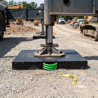 Plaque de support de grue en PEHD avec patins de protection en plastique UHMWPE, support de pied de camion, service de découpe sur mesure