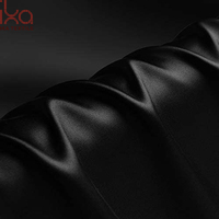 Vente en gros 100% Noir 22mm Luxe Soie Charmeuse Satin Mûrier Tissu teint uni pour femmes Vêtements de nuit Robes Coussins Filles