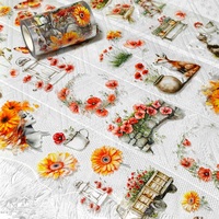 Transparent mignon autocollants ruban adhésif papier et Film personnalisé bricolage Journal planificateur Pet clair Washi ruban