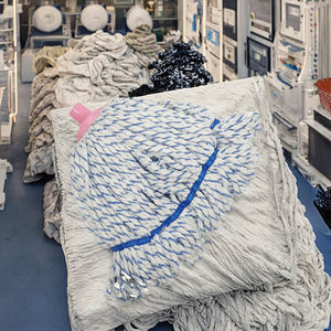 Serpillère rotative en acier auto-essoreuse Bicaso, outil de nettoyage mains libres écologique pour sols domestiques, style traditionnel - Product Image 3