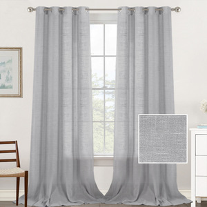 Voilages d'hôtel texturés en lin sur mesure DaiRui, rideaux en tulle polyester de haute qualité pour la vente en gros - Product Image 2