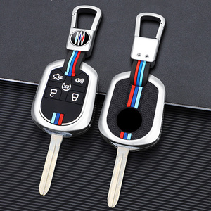 Funda de aleación de zinc para llave de coche para <span class=keywords><strong>Ford</strong></span> Expedition Flex Explorer Taurus <span class=keywords><strong>Lincoln</strong></span> MKZ <span class=keywords><strong>Navigator</strong></span> 5 botones Protector - Product Image 3