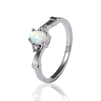 Cincin Aksen Opal & Zirkon yang Anggun |   Batu Permata Oval Berwarna-warni |   Perhiasan Fashion Minimalis untuk Wanita untuk Dipakai Sehari-hari
