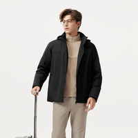 Veste d'hiver classique à capuche pour homme Odm, de haute qualité, chaude, respirante, fermeture éclair décontractée, style court, résistante au froid