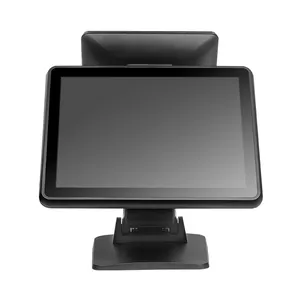 17" 15" dual screen pos terminal TFT LED windows android pos system touch screen all in one pos machine for supermarket