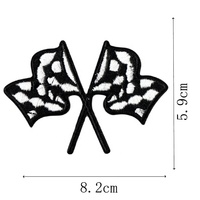 Patch brodé personnalisé couleur sur mesure, motif animal de dessin animé, thermocollant, logo personnalisé pour vêtements, chapeaux, chaussures, sacs, sacs à dos