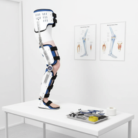 Attelle de genou médicale, cadre en acier, composite, articulée, réglable, support de genou orthopédique, immobilisateur de jambe