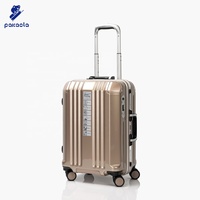 Valise d'affaires personnalisée à cadre en aluminium, coque rigide en PC avec serrure TSA, idéale pour les partenaires de marques japonaises et coréennes