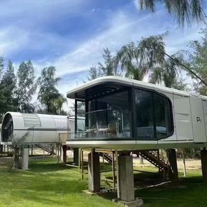 Prefab không gian nhỏ nhà viên nang với bảng điều khiển bánh sandwich kích thước tùy chỉnh màu sắc nhanh chóng cài đặt không thấm nước cho tòa nhà văn phòng khách sạn sử dụng - Product Image 2