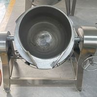 Marmite de cuisson industrielle à gaz avec agitateur et racloir pour soupes, très vendue