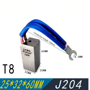Shanghai pour <span class=keywords><strong>Morgan</strong></span> brosse haute tension J164 D172 25*32*60mm cuivre brosse en carbone Source-J204 électrique J201 - Product Image 6