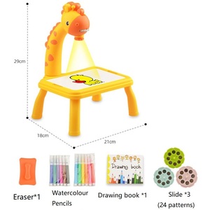 AiJH Jouets de <span class=keywords><strong>dessin</strong></span> 2 en 1 avec stylo coloré, machine d'apprentissage du <span class=keywords><strong>dessin</strong></span>, <span class=keywords><strong>projecteur</strong></span> de peinture, table de <span class=keywords><strong>dessin</strong></span> et de peinture DIY - Product Image 6