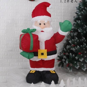 MELODY <span class=keywords><strong>Figurine</strong></span> de Père Noël <span class=keywords><strong>Gonflable</strong></span> Géante d'Extérieur Décoration de Noël 1.2 Mètres de Hauteur - Product Image 2