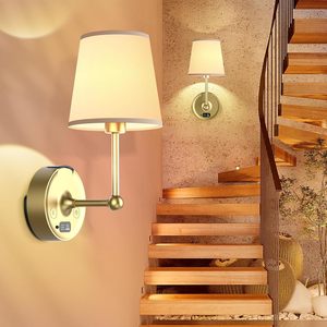 โคมไฟติดผนังแบบถอดได้ ใช้แบตเตอรี่แบบชาร์จไฟได้ พร้อมระบบหรี่แสงและรีโมทไร้สาย สำหรับห้องนอนและห้องนั่งเล่น - Product Image 1