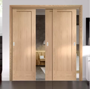 Portes coulissantes en <span class=keywords><strong>bois</strong></span> à lattes modernes pour maisons, nouveau design, intérieur, <span class=keywords><strong>placard</strong></span> en <span class=keywords><strong>bois</strong></span>, cuisine, salon, portes de séparation, panneaux à lattes - Product Image 2