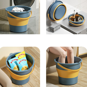 DS4523 seaux de pêche de camping de lavage de voiture de jardin seau en plastique pliable seau pliable intérieur et extérieur avec poignée - Product Image 6